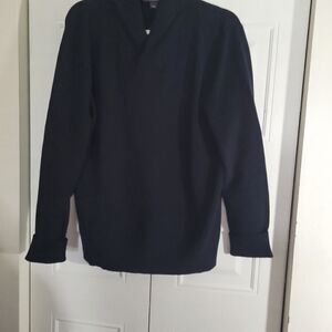 MICHAEL Kors Men's Collar Sweater Large black long sleeve warn comfortable shirt